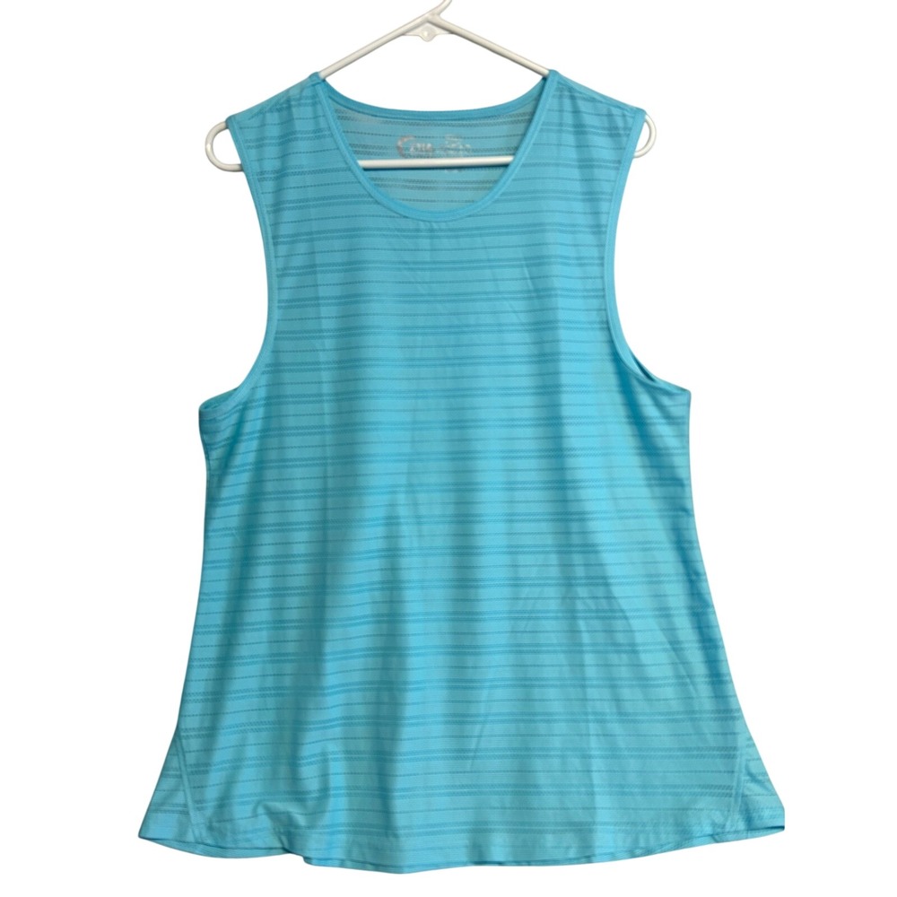 Athletic Gorpcore Minimalist Exercise Womens Tank Top XL Active Perforated Mesh